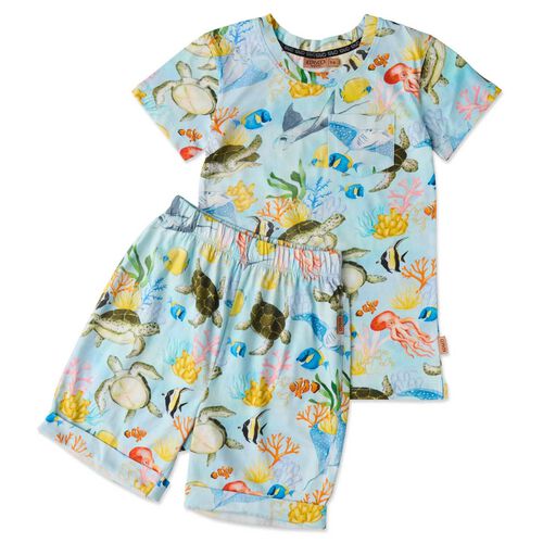 Kip&Co Reef Life Organic Cotton Short Sleeve Tee & Short PJ Set